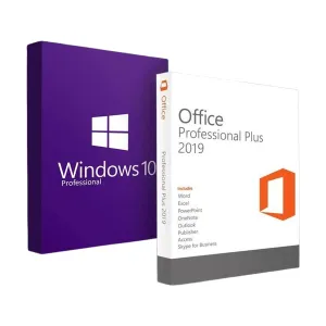 Shop 58 Microsoft Windows 10 Professional & Microsoft Office Professional Plus 2019