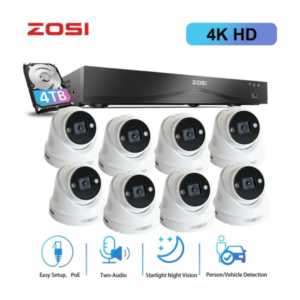 ZOSI 16 Channel 8 Camera 4K PoE Security Camera System with AI Human Detection